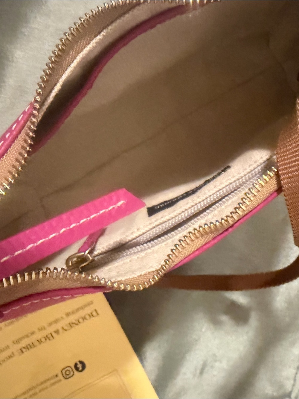 Dooney & Bourke Hot Pink Mini Leather Shoulder Bag - Picture 3 of 6